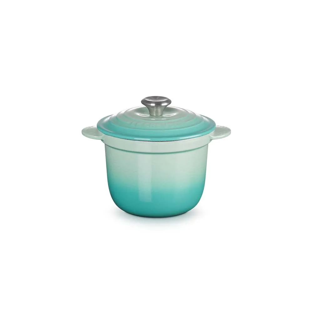 【Le Creuset】萬用窈窕琺瑯鑄鐵鍋 18(薄荷綠-鋼頭)