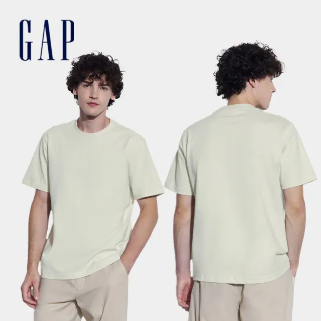 【GAP】男女同款 Logo純棉圓領短袖T恤-多款任選(608927&496364&608954)