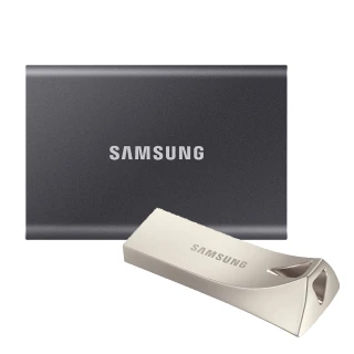 【SAMSUNG 三星】搭64GB隨身碟 ★ T7 2TB USB 3.2 Gen 2 外接式ssd固態硬碟 (MU-PC2T0T/WW)