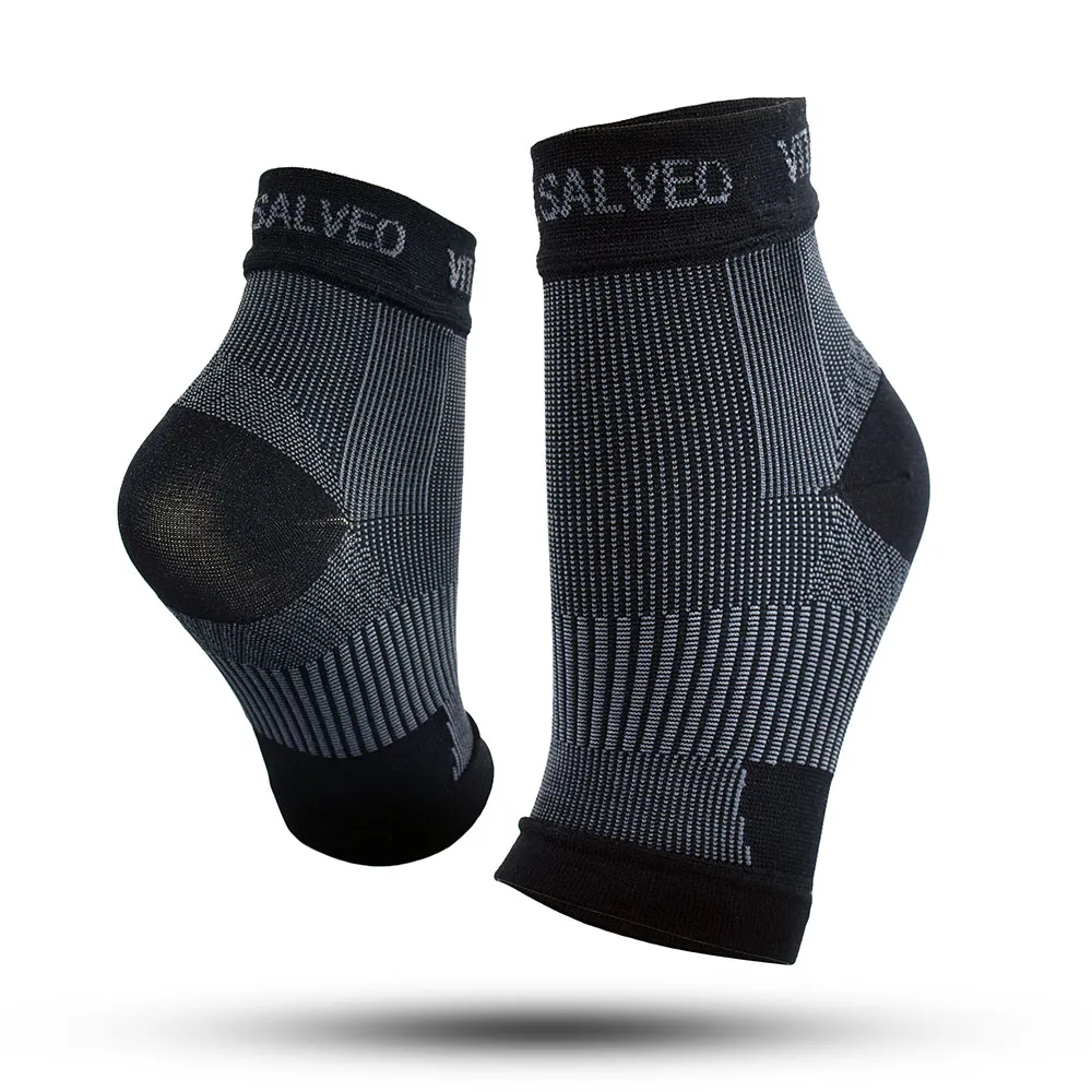 【Vital Salveo 紗比優】防護鍺輕薄型壓縮護踝兩雙入(遠紅外線運動透氣護腳踝/台灣製造)