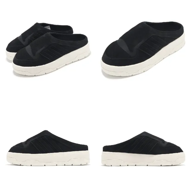 【adidas 愛迪達】穆勒鞋 Rivalry Mule W 女鞋 黑 米白 麂皮 厚底 涼拖鞋 休閒鞋 愛迪達(IF4651) - momo ...