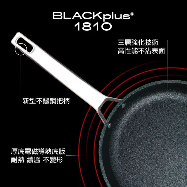 【RISOLI 里索利】黑鑽頂級1810系列不沾中式炒鍋28cm