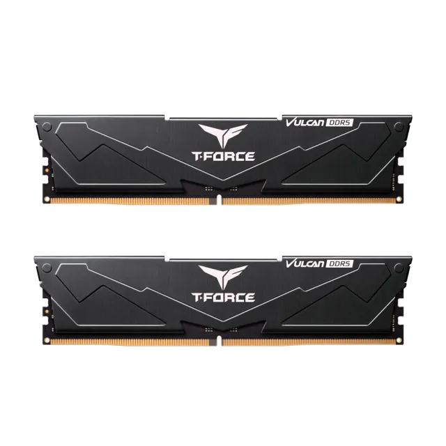 【TEAM 十銓】T-FORCE VULCAN 火神系列 DDR5-6000 16Gx2_32GB CL38-38 黑色 桌上型超頻記憶體(黑色)