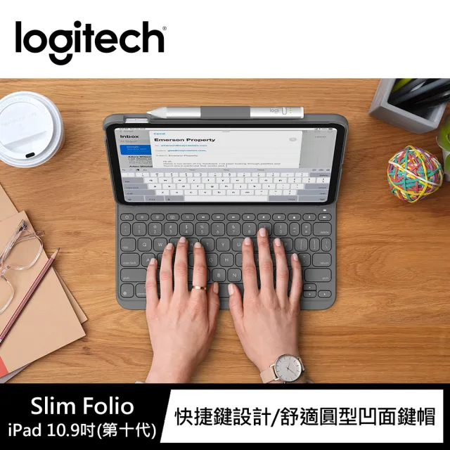 【Logitech 羅技】Slim Folio iPad 10輕薄鍵盤保護套