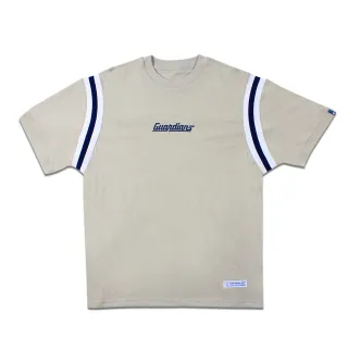【富邦悍將】復古拼接短TEE(沙色_S-3XL)