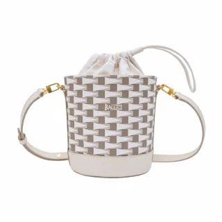【BALLY】官方直送BALLY  PENNANT 經典印花淺棕褐水桶包