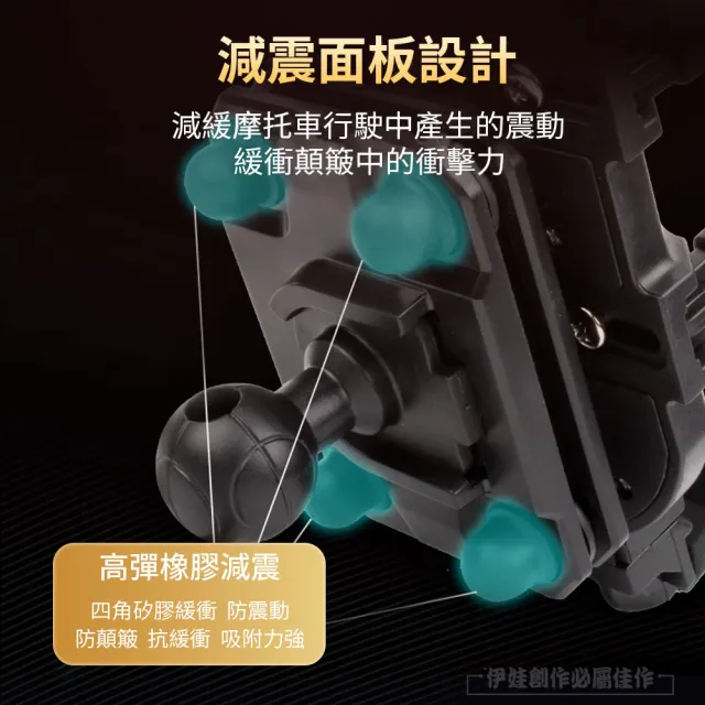 【IDREES 伊德萊斯】八爪專業減震防盜機車手機架 CA-22(導航支架 摩托車支架 後視鏡手機支架)