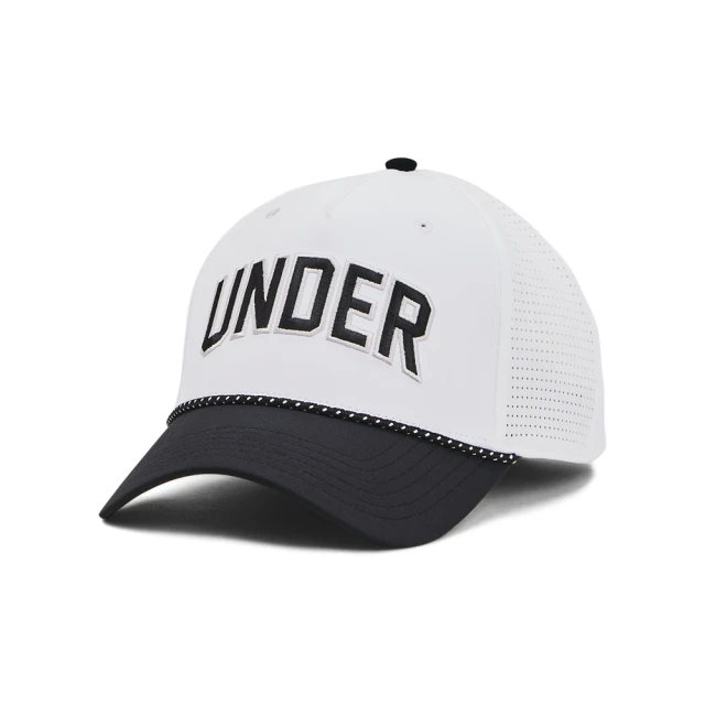 UNDER ARMOUR UA 男 Driver 後扣高爾夫球帽_1383484-101(白色)