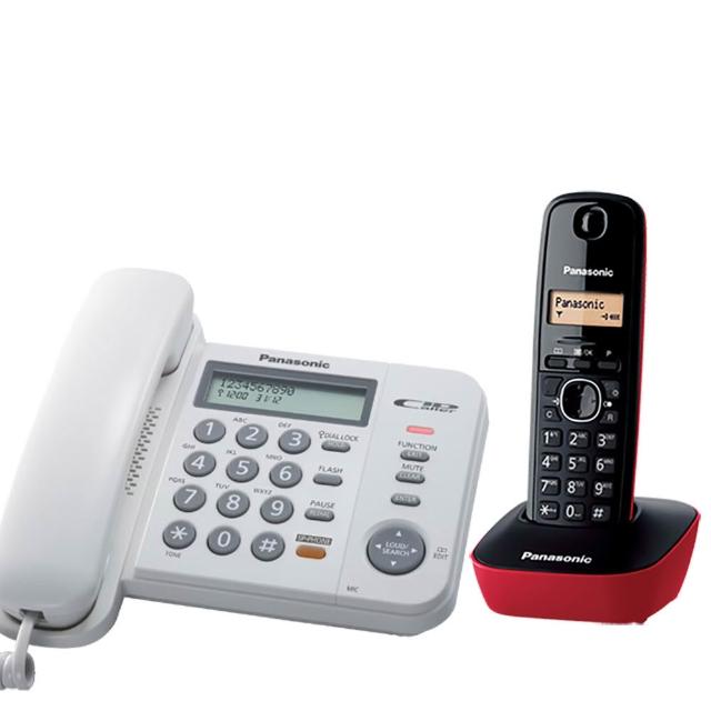 【Panasonic 國際牌】經典有線+無線來電顯示電話組(KX-TS580 + KX-TG1611)