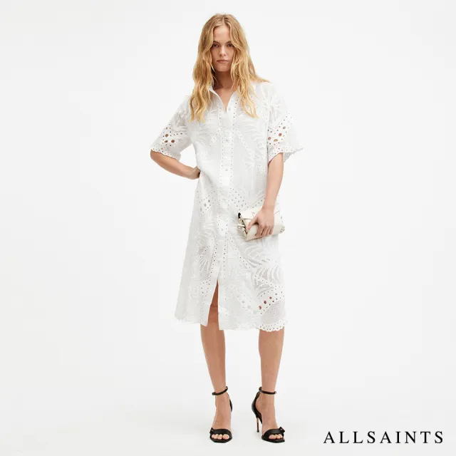 【ALLSAINTS】MERIA 人造絲刺繡洋裝 WD368Y(舒適版型)