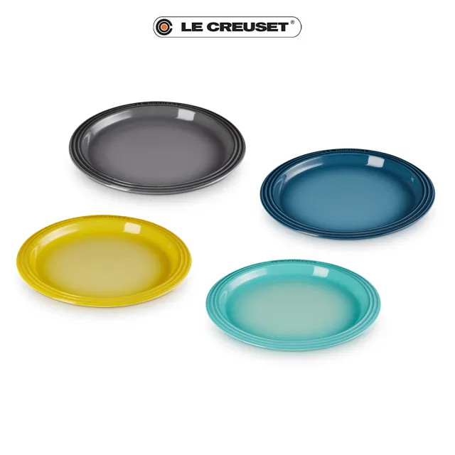 【Le Creuset】瓷器輕虹霓彩系列圓盤 23cm(9色選1)