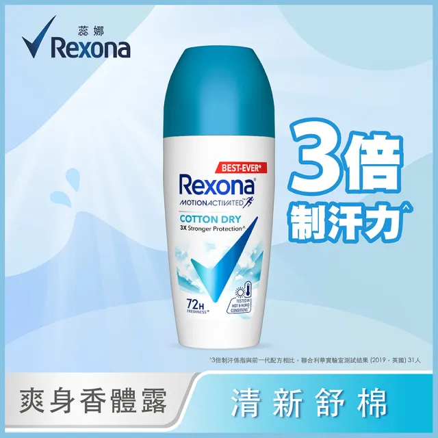 【Rexona 蕊娜】制汗爽身香體露45ML(清新舒棉)