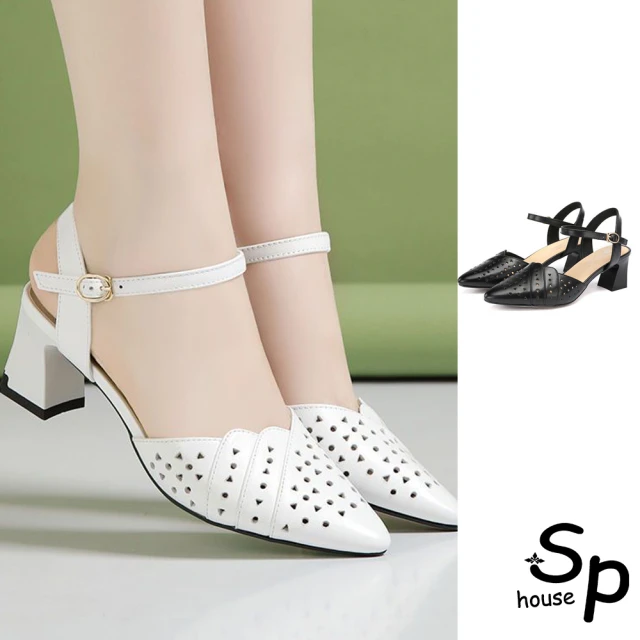Sp house 性感都會羊絨圓頭繫帶粗高跟鞋(黑色跟高可選
