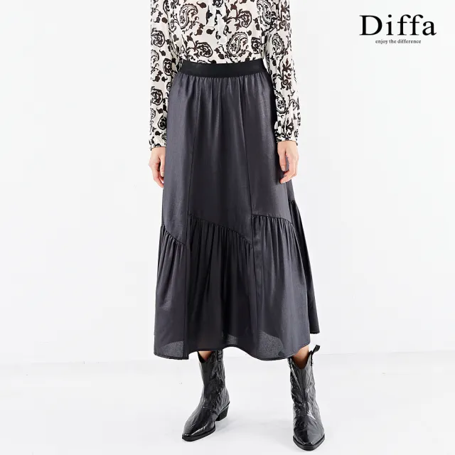 【Diffa】美型剪裁設計長寬裙-女