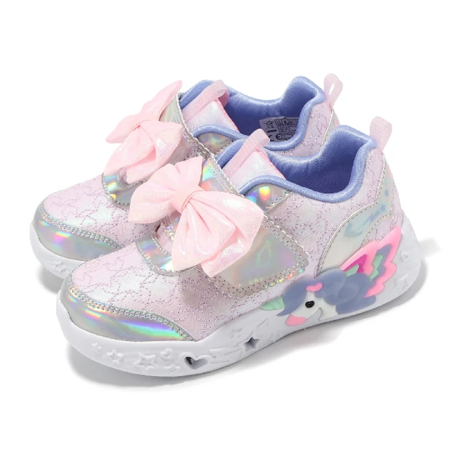 SKECHERS 兒童燈鞋 S Lights-Unicorn Charmer 小童 閃燈 發光 燈鞋 蝴蝶結(302680-NLTPK)