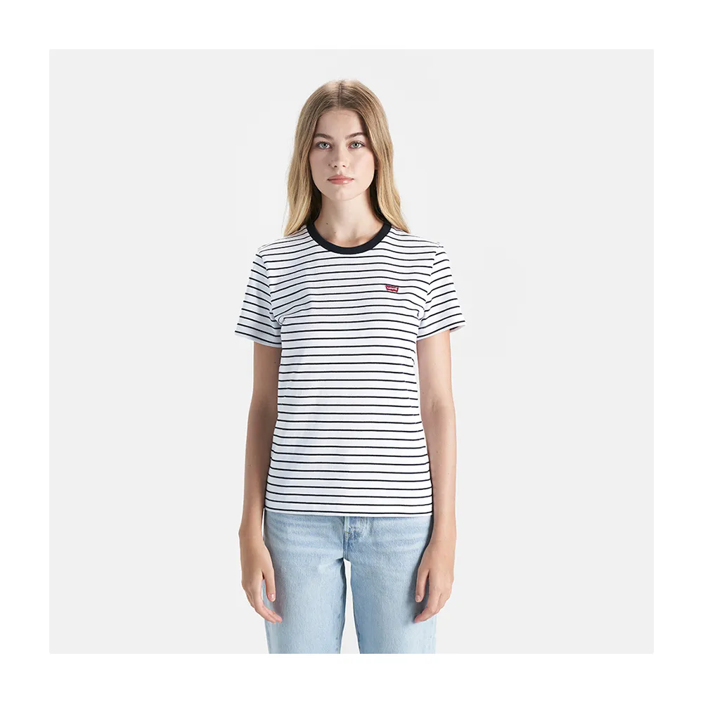 【LEVIS 官方旗艦】女款 舒適短袖 LOGO短袖 Tee  人氣新品 0019B-0003