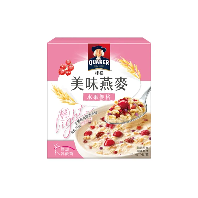 【QUAKER 桂格】桂格美味燕麥-兩種口味任選3入組(水果優格/可可鮮莓)