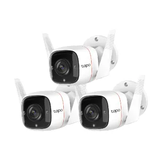 (三入組)【TP-Link】Tapo C310 3MP 300萬畫素戶外WiFi無線網路攝影/ 監視器 IP CAM(IP66防水)