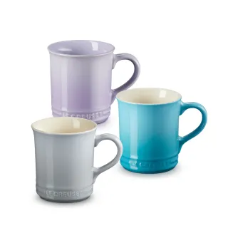 【Le Creuset】瓷器馬克杯400ml(粉彩紫/加勒比海藍/迷霧灰)