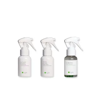 【O’right 歐萊德】頭皮噴霧50ml*2入任選+植萃乾洗髮60ml(頭皮清潔淨化組)