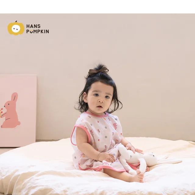 【Hans Pumpkin】夏季型超透氣二層紗防踢背心 0-5歲 衣長65cm 多款花色任選(防踢被 防踢背心 防踢被睡袋)