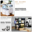【ONE HOUSE】洛克免安裝攜帶式置物架 -60寬洞洞 36x60x81CM / 70寬 73x38x86CM 一般任選 _三層 1入(鐵架)