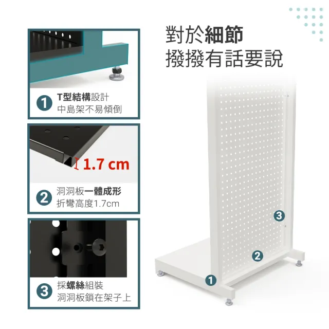 【撥撥的架子】50x45x150cm 層板款 洞洞板收納架 層板架 廚房收納架 多層置物架 電器櫃(單面洞洞板架)