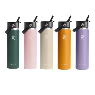 【Hydro Flask】24oz/709ml 寬口 吸管 真空 保溫瓶 多色可選(保溫 保冰 保冷 大容量 手搖杯)