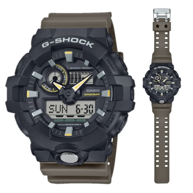 CASIO 卡西歐 G-SHOCK 炫彩音浪碳核心防護雙顯手