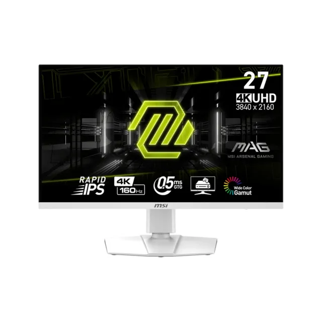 【MSI 微星】MAG 274URFW 27型 IPS 4K 160Hz 電競螢幕(UHD/0.5ms/HDR400/FreeSync/Type-C)