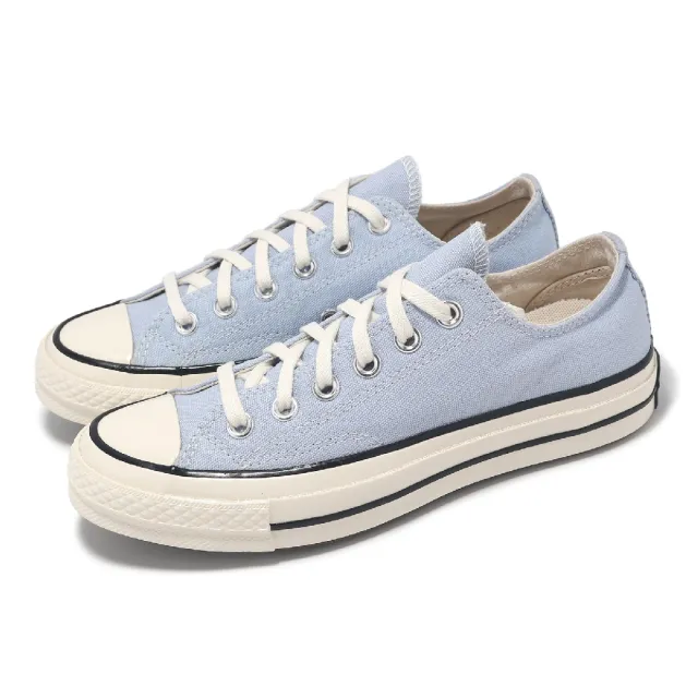 【CONVERSE】休閒鞋 Chuck 70 Low 男鞋 女鞋 藍 米白 1970 奶油底 帆布鞋 情侶鞋(A06522C)