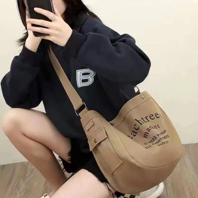【LEEHER】雙11 女生/包包/帆布包/大容量托特包/帆布托特包/大學生斜背包/帆布大包包/束口斜背 