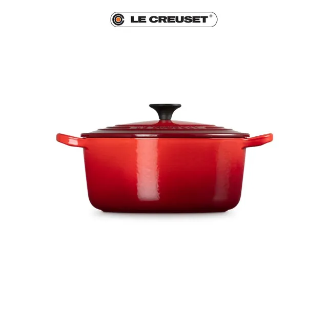 【Le Creuset】琺瑯鑄鐵鍋圓鍋22cm(櫻桃紅)