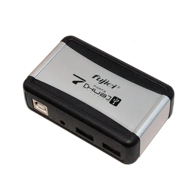 【Fujiei】擴充高手7 Port 直立式 USB HUB(附台灣製2A變壓器)