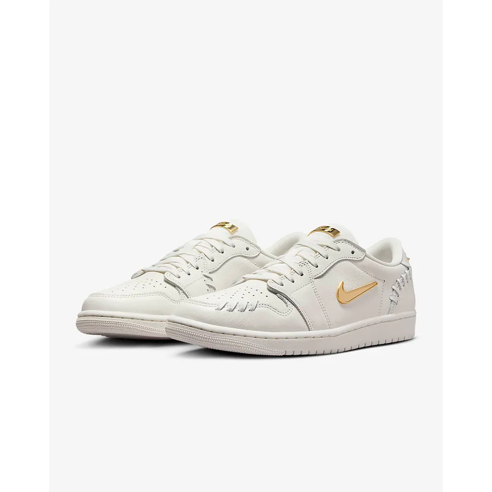 【NIKE 耐吉】運動鞋 休閒鞋 女鞋 男鞋 WMNS AIR JORDAN 1 MM LOW 白 小金勾 AJ1 喬丹(FN5032100)