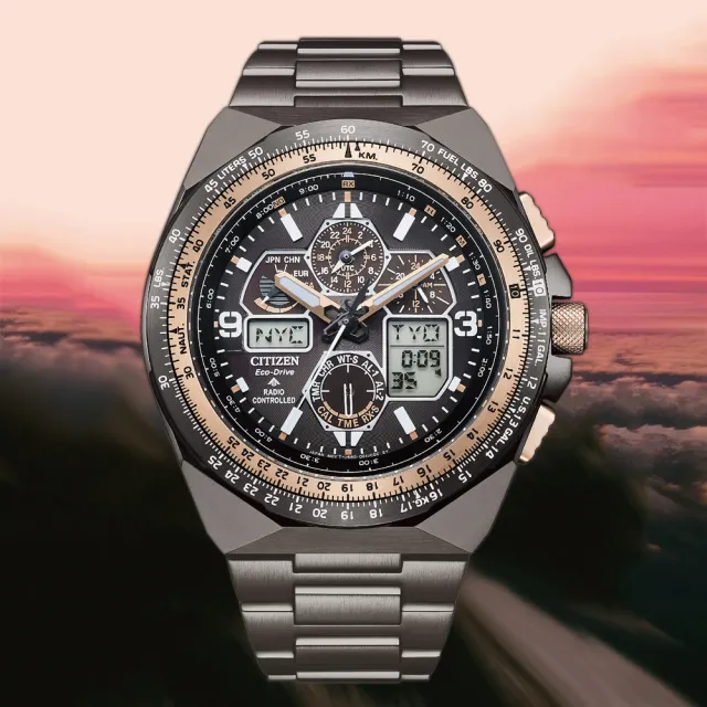 【CITIZEN 星辰】Promaster 35週年限量航空光動能電波錶手錶(JY8146-54E)