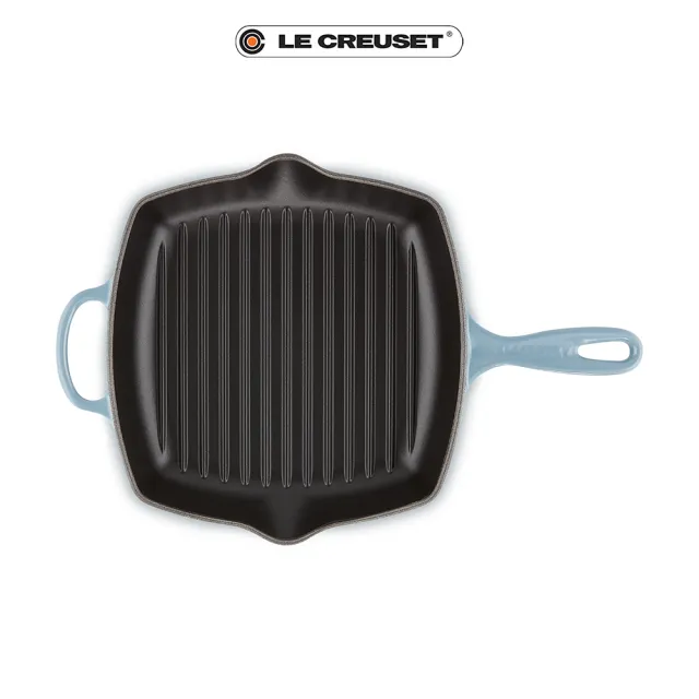 【Le Creuset】典藏琺瑯鑄鐵單耳單柄方烤盤26cm(藍色迷霧)