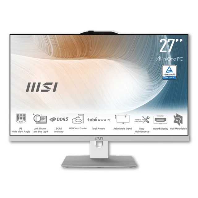 【MSI 微星】27型i7液晶電腦(Modern AM272P 1M-857TW/Intel Core 7 150U/16G/1T SSD/Win11Pro)