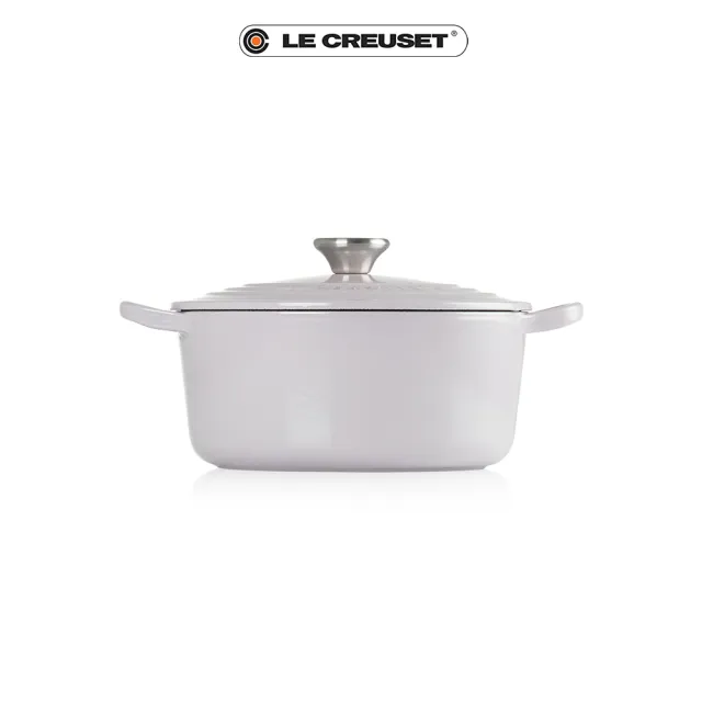 【Le Creuset】琺瑯鑄鐵鍋圓鍋22cm(薰衣草-鋼頭)