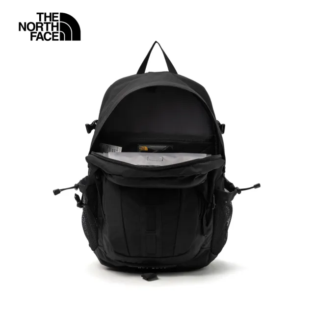 【The North Face 官方旗艦】北面男女款黑色多隔層舒適背負後背包｜3KYJ53R(筆電包/登山包)