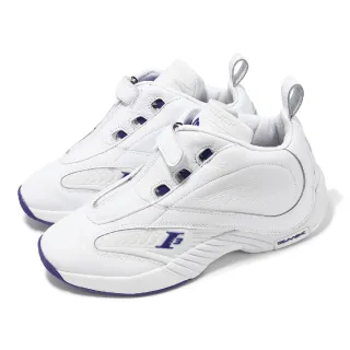 【REEBOK】籃球鞋 Answer IV 男鞋 白 紫 Free Agency 皮革 AI Iverson 運動鞋(100033884)