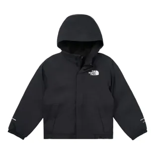 【The North Face】北面兒童黑色DryVent防水透氣保暖連帽衝鋒衣｜873S4H0(外套)