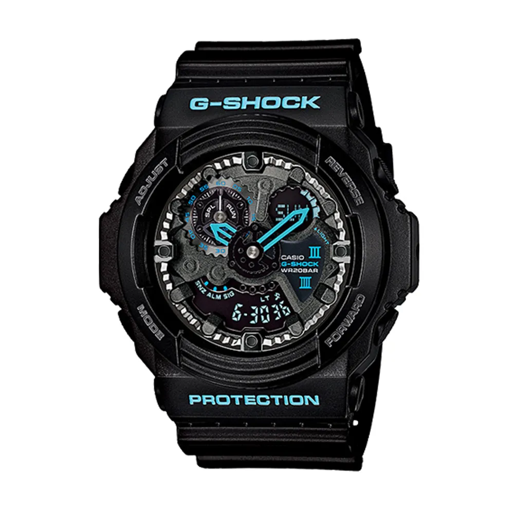 【CASIO 卡西歐 G-SHOCK 系列】粗獷耐衝擊構造機械風格(GA-300BA)