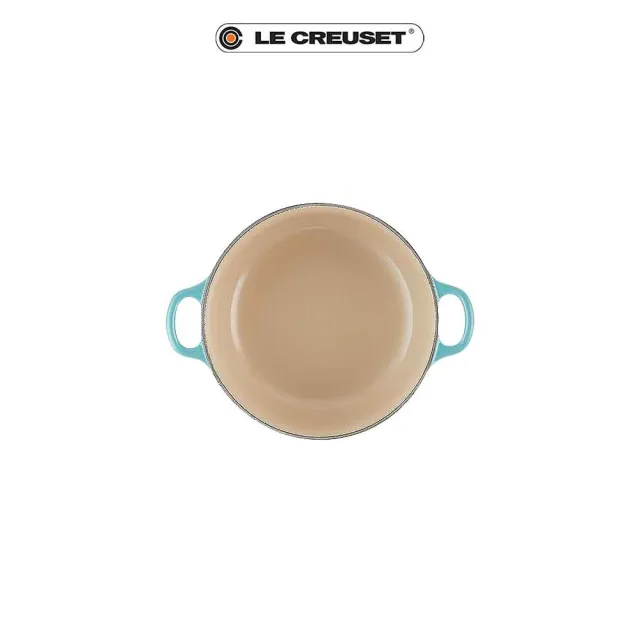 【Le Creuset】琺瑯鑄鐵鍋圓鍋 18cm(加勒比海藍)