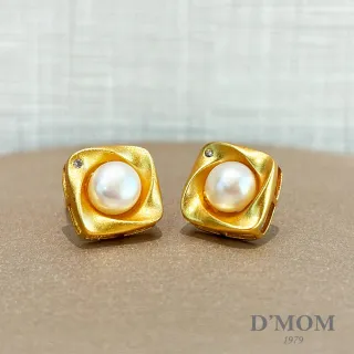 【DMOM】法式古典造型天然珍珠耳環