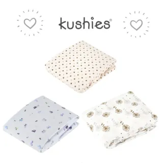 【kushies】純棉棉絨嬰兒床床包 71x132 cm(適合-床墊厚度25cm/春秋冬&冷氣房)