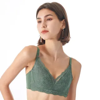 【LadyMe】典藏無鋼圈內衣褲-墨綠色(成套)