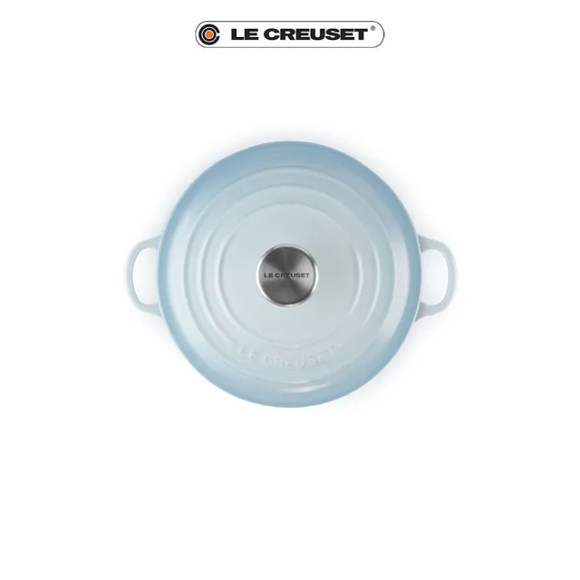 【Le Creuset】琺瑯鑄鐵鍋圓鍋 20cm(海岸藍)