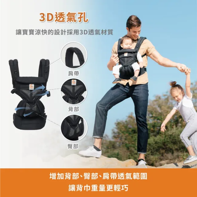 【Ergobaby總代理官方直營】Omni 360 全階段型四式背帶透氣款(嬰兒背巾 新生兒揹帶 嬰兒背袋)