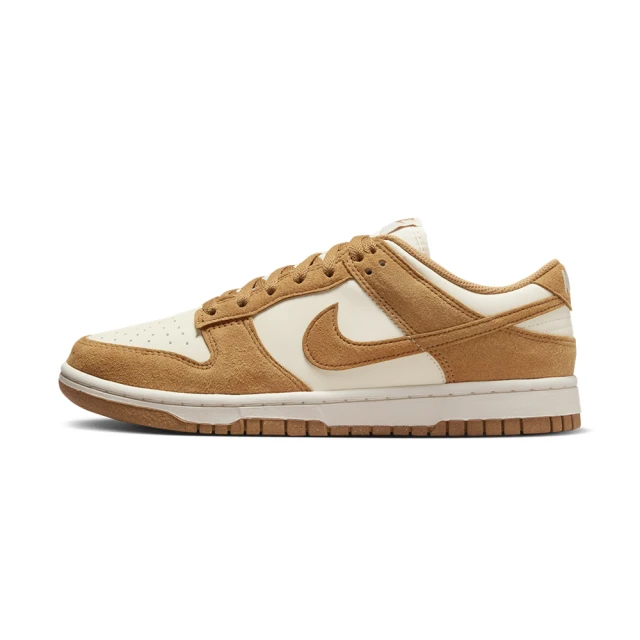 NIKE 耐吉 Dunk Low 女鞋 米白亞麻色 麂皮 復古 低筒 低筒 休閒 運動 休閒鞋 HJ7673-100